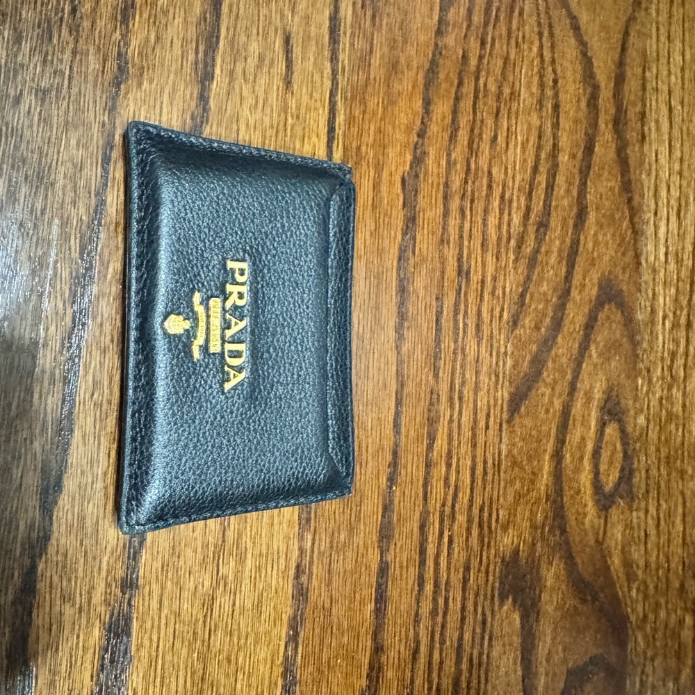 Prada leather card holder